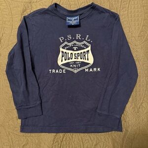 Ralph Lauren Navy Long-Sleeve Polo Sport Graphic Tee